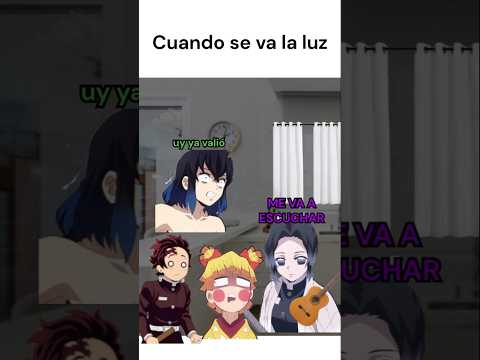 Cuando se va la luz #kimesutnoyaiba #demonslayer #shinobu #tanjiro #zenitsu #inosuke #humor