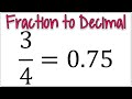 Converting Fractions to Decimals