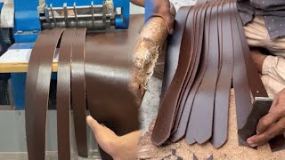 Leather Belt Making In Factory