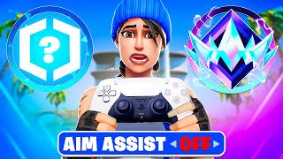 Unranked to Unreal Controller Speedrun But Aim Assist is OFF! (Fortnite Ranked)