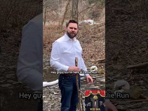 JD Vance visited a local creek: "These waterways are still very polluted." #jdvance #jd #vance #usha