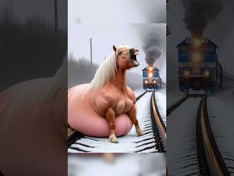 Man rescued Palomino horse from train Mishap #horse #humanity #rescueanimals #animals