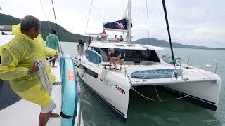 DRAGGING ANCHOR DURING CATAMARAN RAFT UP!  - (Episode 375)