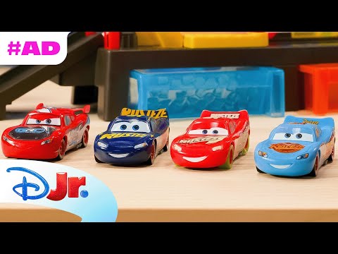 AD | Spot the Cars Hidden in the GRC Play Sets 🙈 | Pixar Cars | @disneyjr​