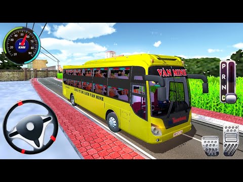 Bus Simulator 2024: New Yellow Cargo Coach Bus Driver! Bus Games Android Gameplay