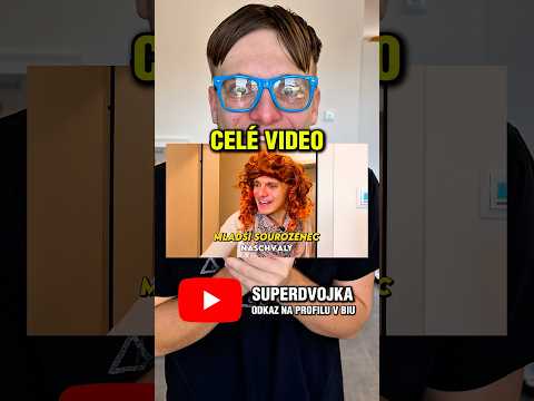 MLADŠÍ❤️ VS STARŠÍ🥵 SOUROZENEC! #funny #trending #viralvideo #comedy #jokes #superdvojka #shorts
