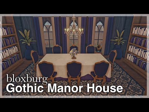 Bloxburg - Gothic Manor House Speedbuild 👻 (interior + full tour)