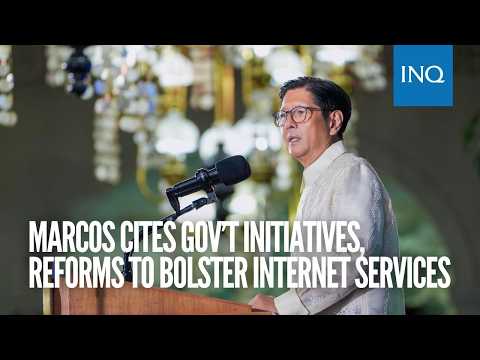 YouTube video thumbnail: Marcos Cites gov’t Initiatives, Reforms to Bolster Internet Services