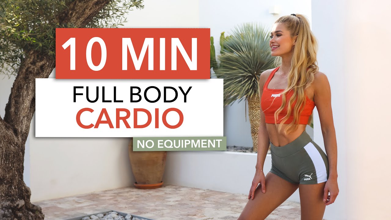 10 MIN CARDIO - Full Body Workout, Sweaty Edition / special exercises, not boring - Pamela Reif