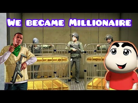 GOLD ROBBERY MADE US MILLIONAIRE#gta5 #shortvideo #trending