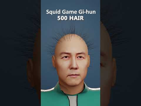 Squid Game Gi-hun with hair #squidgame #squidgame2 #hair #hairsimulation #blender #gihun