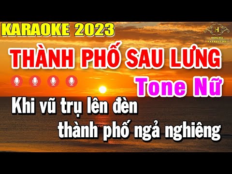 Thành Phố Sau Lưng Karaoke Tone Nữ Nhạc Sống | Style Rumba Pro TH 1 | Trọng Hiếu