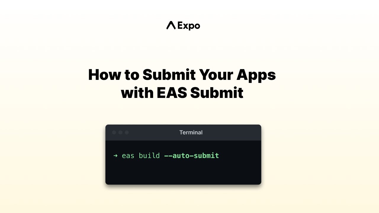 How to quickly publish to the App Store & Play Store with EAS Submit