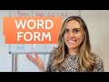 Understanding Word Forms and Suffixes