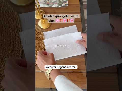 Kaç yaşında öğrendin? #aboneolmayiunutmayin #pratiktarifler #fikirolsun #öneri #peçetekatlama