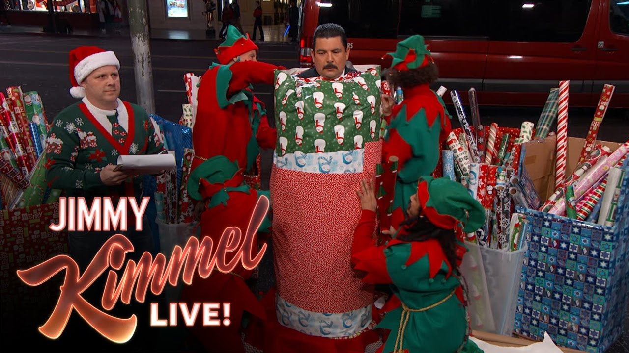 Guillermo Sets Record for Most Wrapping Paper Worn by a Human Being