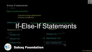 if - else if statement