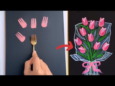 Easy flower drawing tutorial for beginners step by step | Painting techniques | how to draw