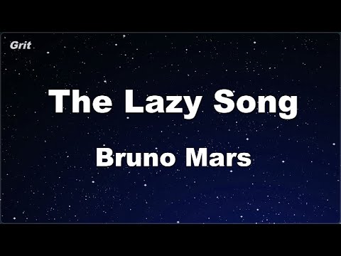 Karaoke♬ The Lazy Song – Bruno Mars 【No Guide Melody】 Instrumental