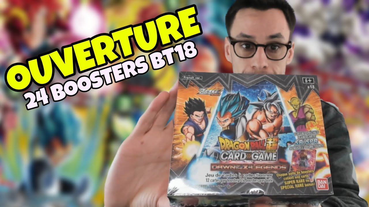 OUVERTURE DE 24 BOOSTERS DAWN OF THE Z-LEGENDS ZENKAI BT18 - DRAGON BALL SUPER CARD GAME FR