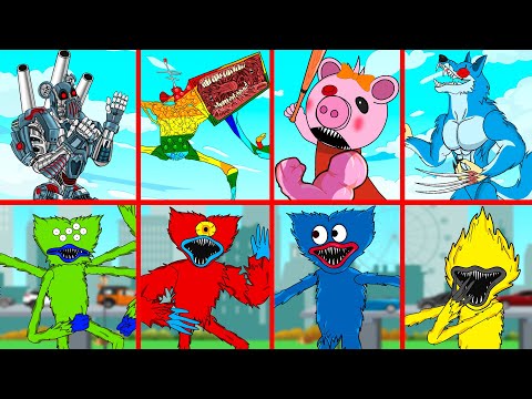 Siren Head,  Huggy Wuggy , Cartoon Cat In Spuid Game | Roblox Piggy Animation | GV Studio