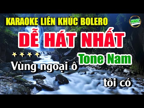 Karaoke Liên Khúc Nhạc Trữ Tình Tone Nam Dễ Hát | Tuyển Chọn Những Bản Nhạc Trữ Tình Hay Mê Ly