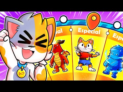 Compré *MÁS RULETAS* para TENER MI SKIN de GATITO en STUMBLE GUYS 🤑😍