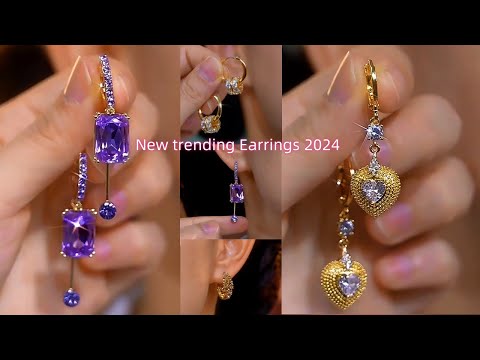 Top New Most Trending Earrings on 2024 ✨#shortsvideo #earrings #ella18jewelry #jewellery #trending