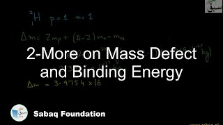 Mass defect and binding energy-problem
