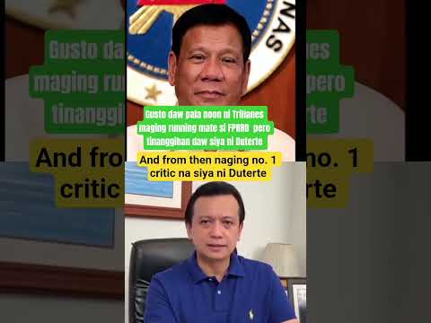 gusto daw pala ni Trillanes maging running mate si FPRRD siya vice president #viral #news #fprrd
