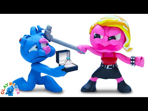 Leave Me ALONE ?!? BLUE & PINK Love Story - Cartoon Animation