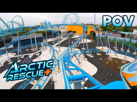 Arctic Rescue Front Row POV SeaWorld San Diego Intamin Straddle Coaster