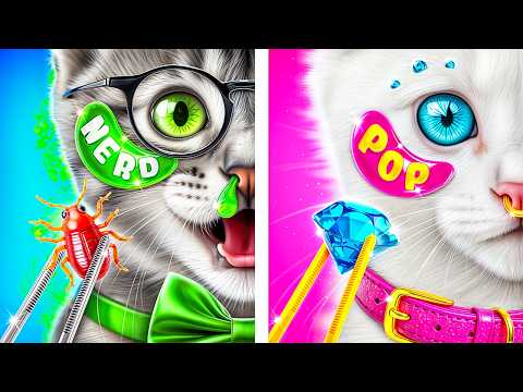Nerd vs Popular! How to Take Care of Your Pets!