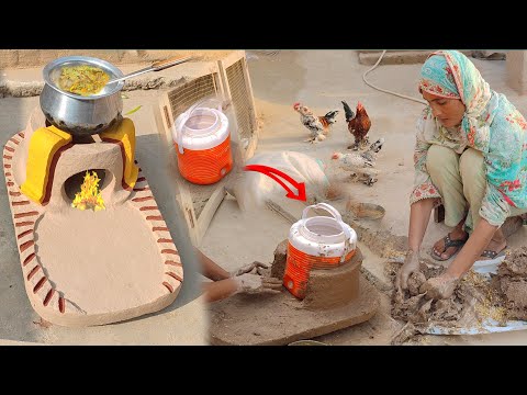 Most Beatifull clay stove | mitti ka chulha banane ka tarika |fire stove |Primitive Skills |DIY IDEA