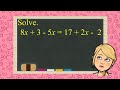 Combining Like Terms in Linear Equations