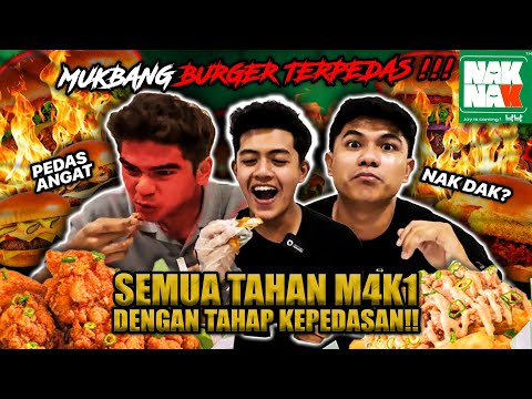 MUKBANG 4SEKAWAN BURGER TERPEDAS DIDUNIA!!! KANDA & SYAHMIE MENGAM0K TAK TAHAN PEDAS?!