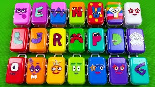 Numberblocks 💖 Alphablocks – Hunt SLIME with Mini Suitcase Colors Mixing! Satisfying ASMR Videos