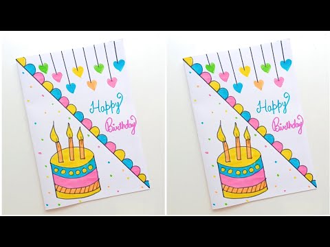 😍 White Paper 😍 Birthday Card Making / birthday card handmade easy / birthday card for bestfriend