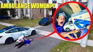 I CAUGHT AMBULANCE WOMEN DOING THIS TO STROMEDY ..... ( she saved him??)