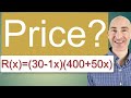 Revenue Optimization and Quadratic Functions