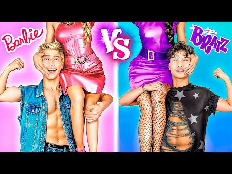 Barbie vs Bratz! We Bouwen een Geheime Kamer! Poppenhuis in het Echte Leven!