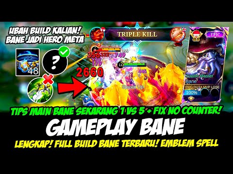 BANE HERO META BARU❗CARA MAIN BANE TERBARU + COMBO❗BUILD BANE TERSAKIT 2024❗GAMEPLAY BANE TOP GLOBAL