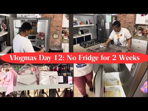 VLOGMAS DAY 12: NO FRIDGE FOR 2 WEEKS | DEEP CLEANING TO GET READY TO HAVE FRIDGE BACK | BURLINGTON