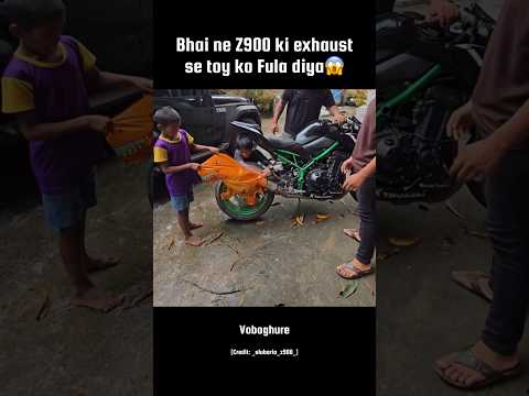 Bhai ne z900 ki exhaust se toy ki Fula Diya 😱#kawasaki #kawasakininja #z900 #exhaust #rider #shorts