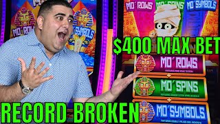 Another RECORD BREAKING JACKPOT On Mo Mo Mo Mummy Slot