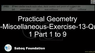 Practical Geometry Circles-Misc-Exercise-13-Question 1 Part 1 to 9