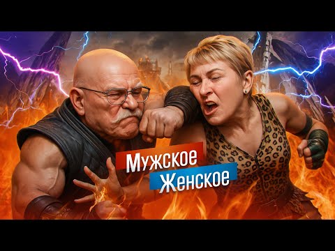 СТАРЫЙ БРЕХУН ОГРЕЛ ТРОСТЬЮ - МУЖСКОЕ ЖЕНСКОЕ