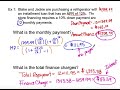 Calculating Monthly Payments and Finance Charges of Installment Loans