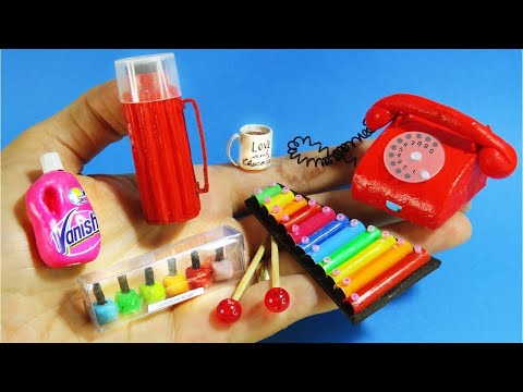 21 DIY MINIATURE  HACKS AND CRAFTS EASY MINI FOODS CARDBOARD DOLLHOUSE