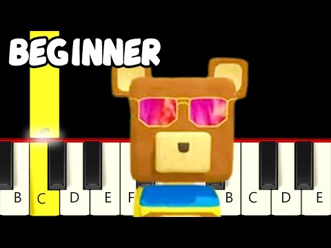 Bear Village - Super Bear Adventure - Fast and Slow (Easy) Piano Tutorial - Beginner (Both Hands)